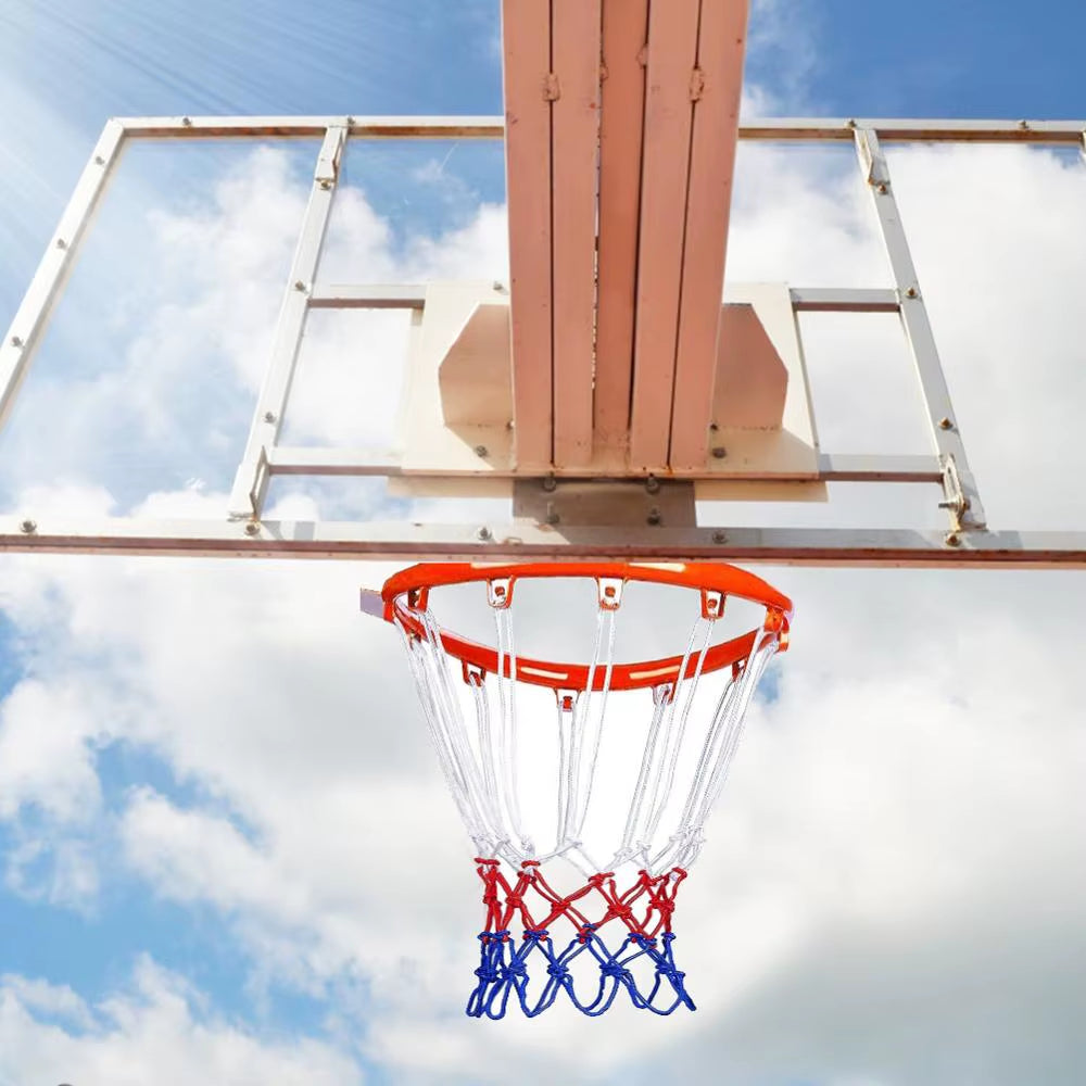 1-5PCS Basketball Net All-Weather Basketball Net Tri-Color Basketball Hoop Net Powered Basketball Hoop Basket Rim Net