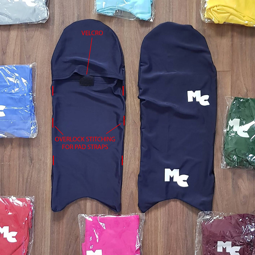 Mars Cricket Pad Covers for Legguards - One Size, Navy, Black, Green, Maroon