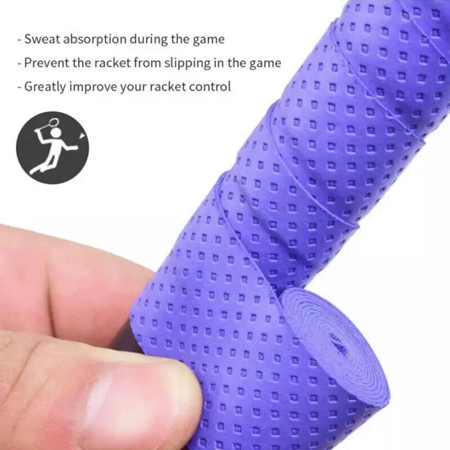 3PCS Tennis Racket Grip Tape PU Absorbent Tennis Racket Badminton Grip Tape anti Slip Tennis Accessories