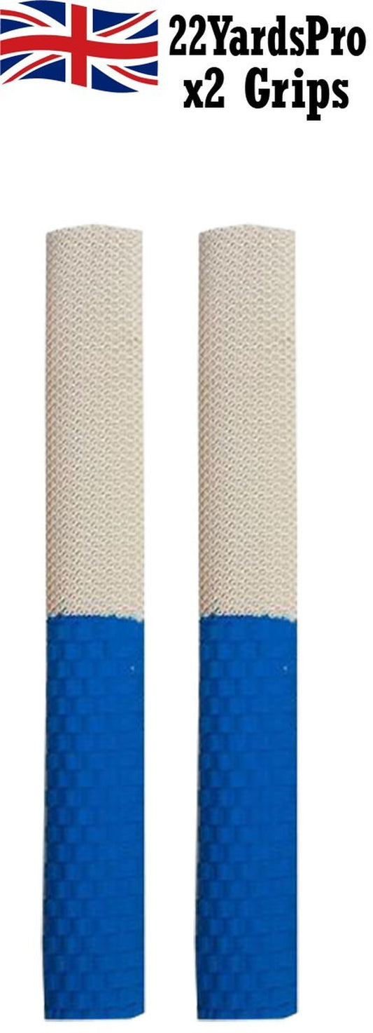 FX1 Cricket Bat Grip. Octopus and Arc Technology. White/Blue Pack of 2