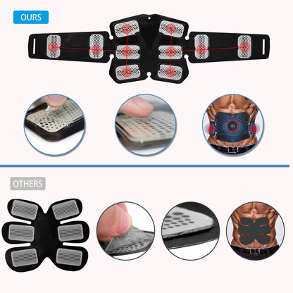 Abdominal Muscle Stimulator Trainer EMS Abs Fitness Equipment Training Gear Muscles Electrostimulator Toner Exercise at Home Gym